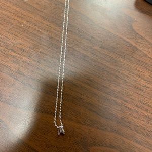 “A” silver necklace never worn